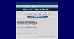 Desktop Screenshot of alonzooursconstruction.com