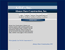 Tablet Screenshot of alonzooursconstruction.com